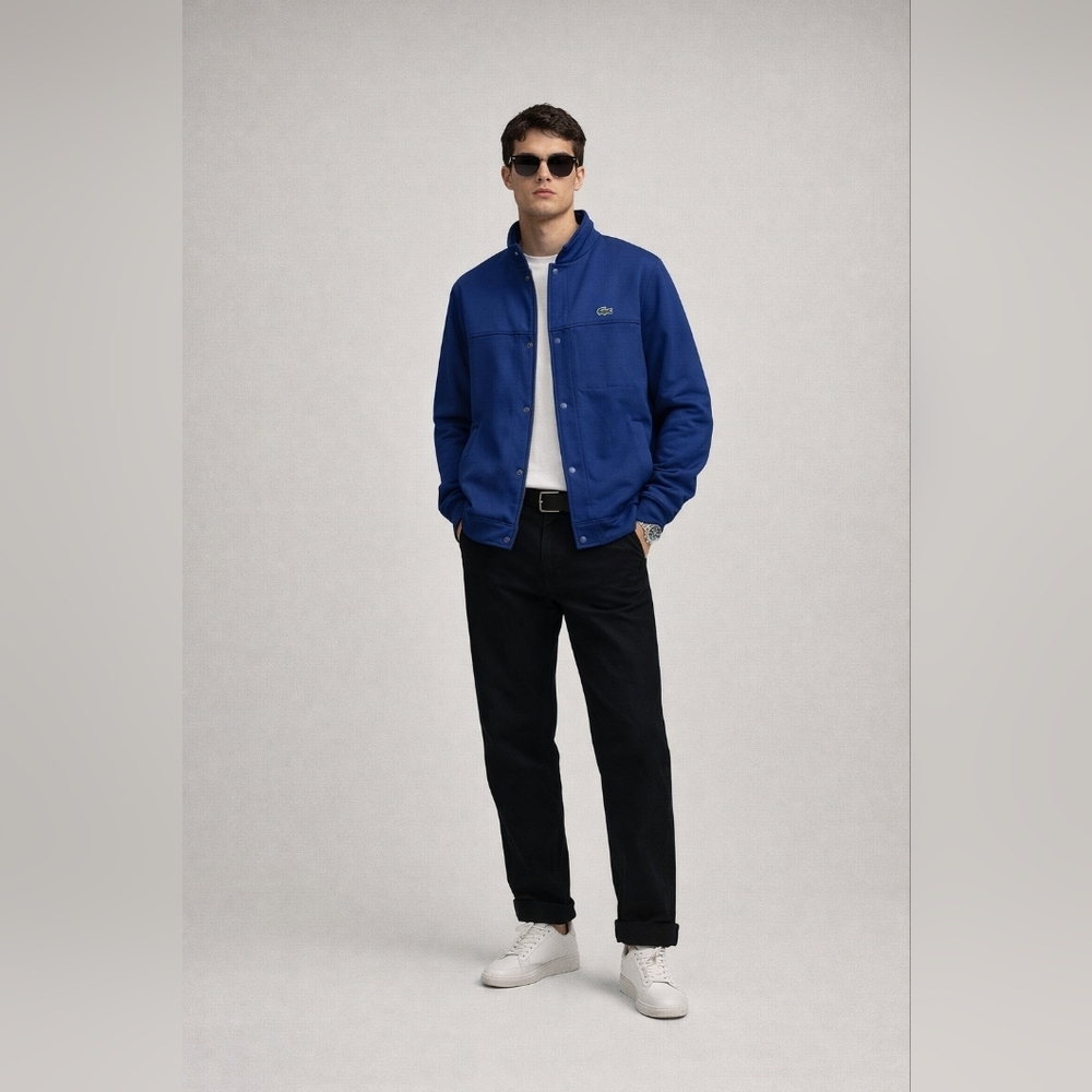 Lacoste Track Jacket Sport Activewear Line Blue Cokour Size L